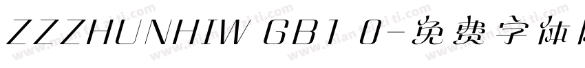 ZZZHUNHIW GB1 0字体转换